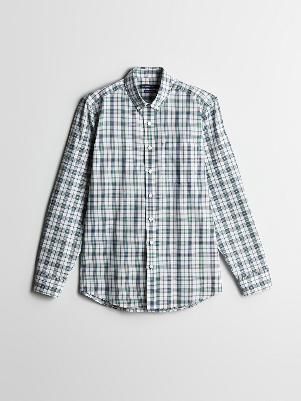 LCWAIKIKI Classic Regular Fit Long Sleeve Plaid Poplin Men's Shirt -W56283Z8-LME