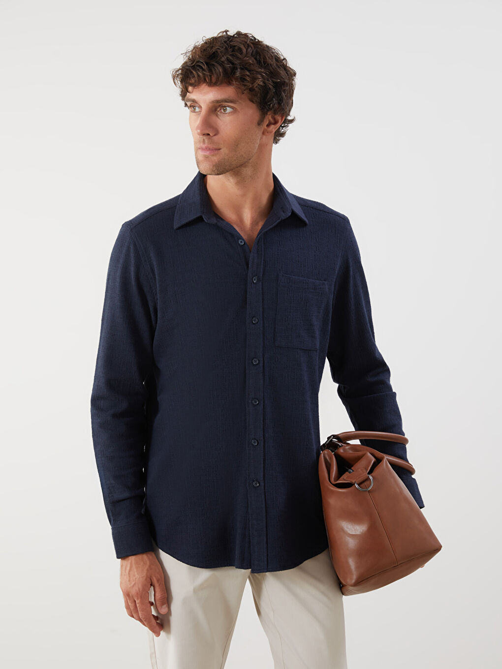 Regular Fit Long Sleeve Men's Shirt