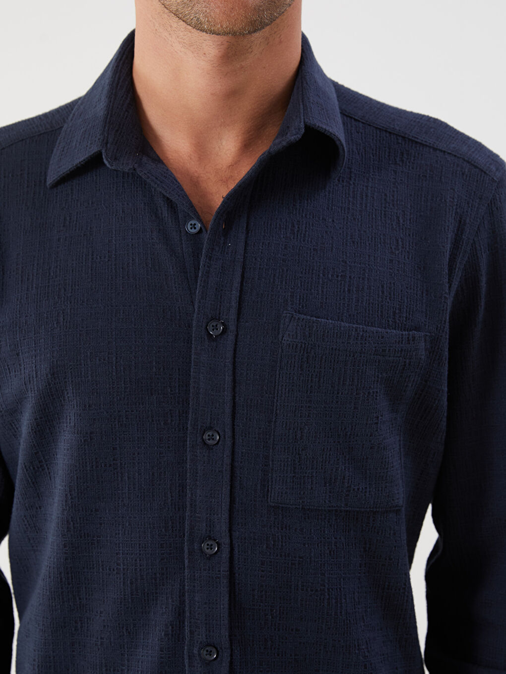 Regular Fit Long Sleeve Men's Shirt-4