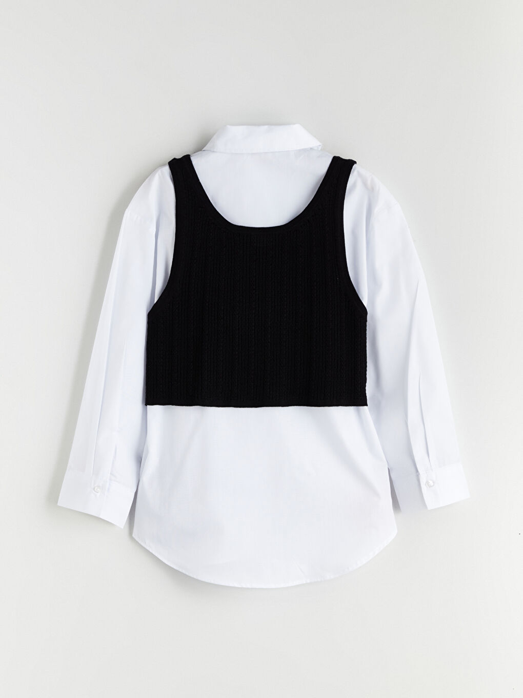 LCW Kids قميص كم طويل بنات -W56313Z4-Q6K