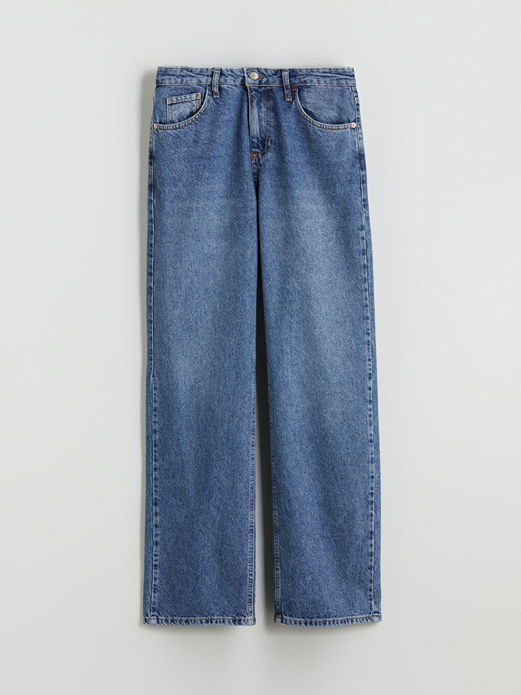 İndigo Baggy Fit Kadın Jean Pantolon-5