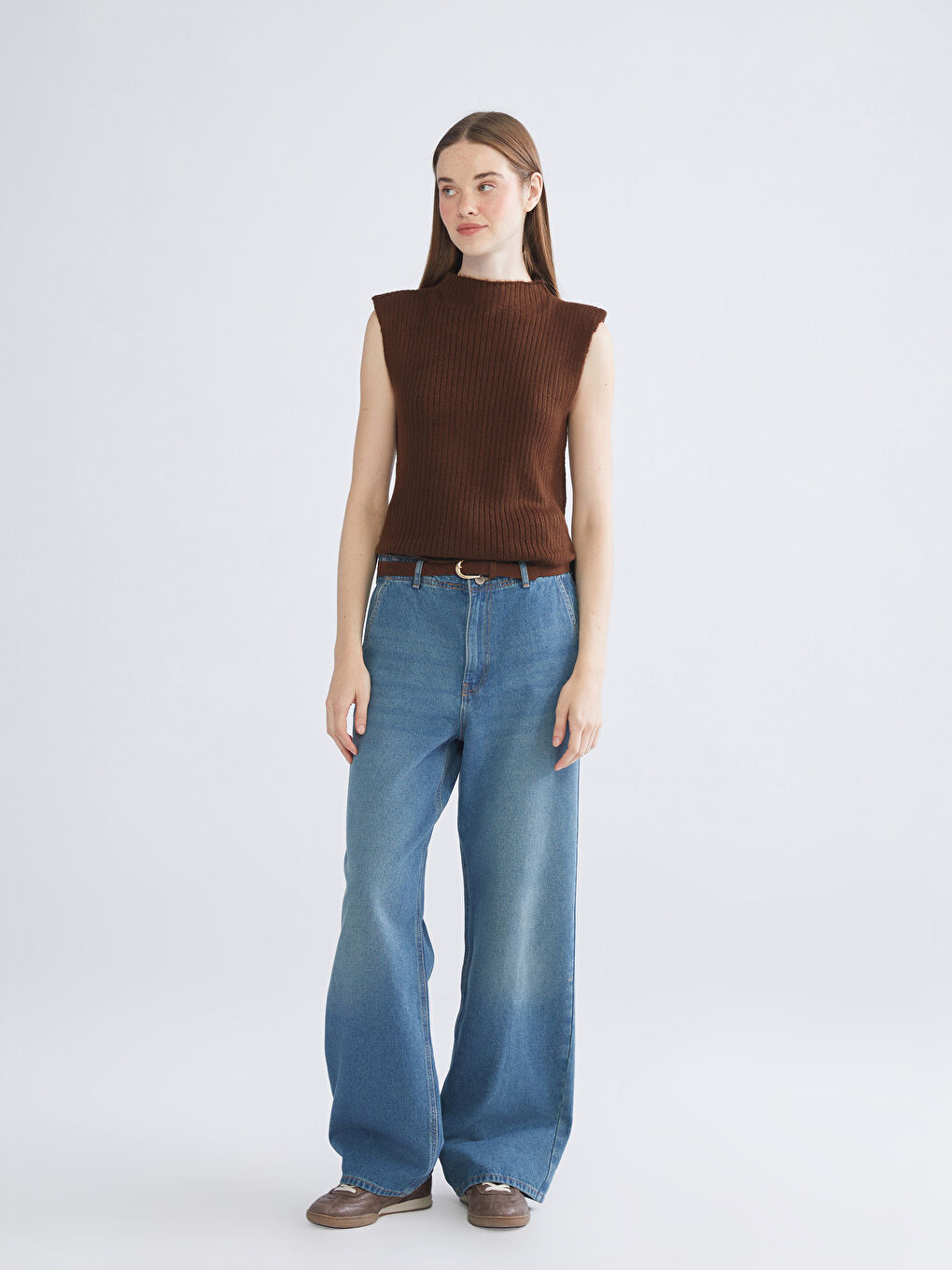 İndigo Wideleg Kadın Jean Pantolon