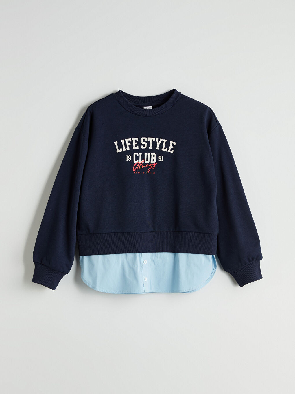 LCW Kids Dukserica sa okruglim izrezom, štampana, za devojčice -W56347Z4-YQ6