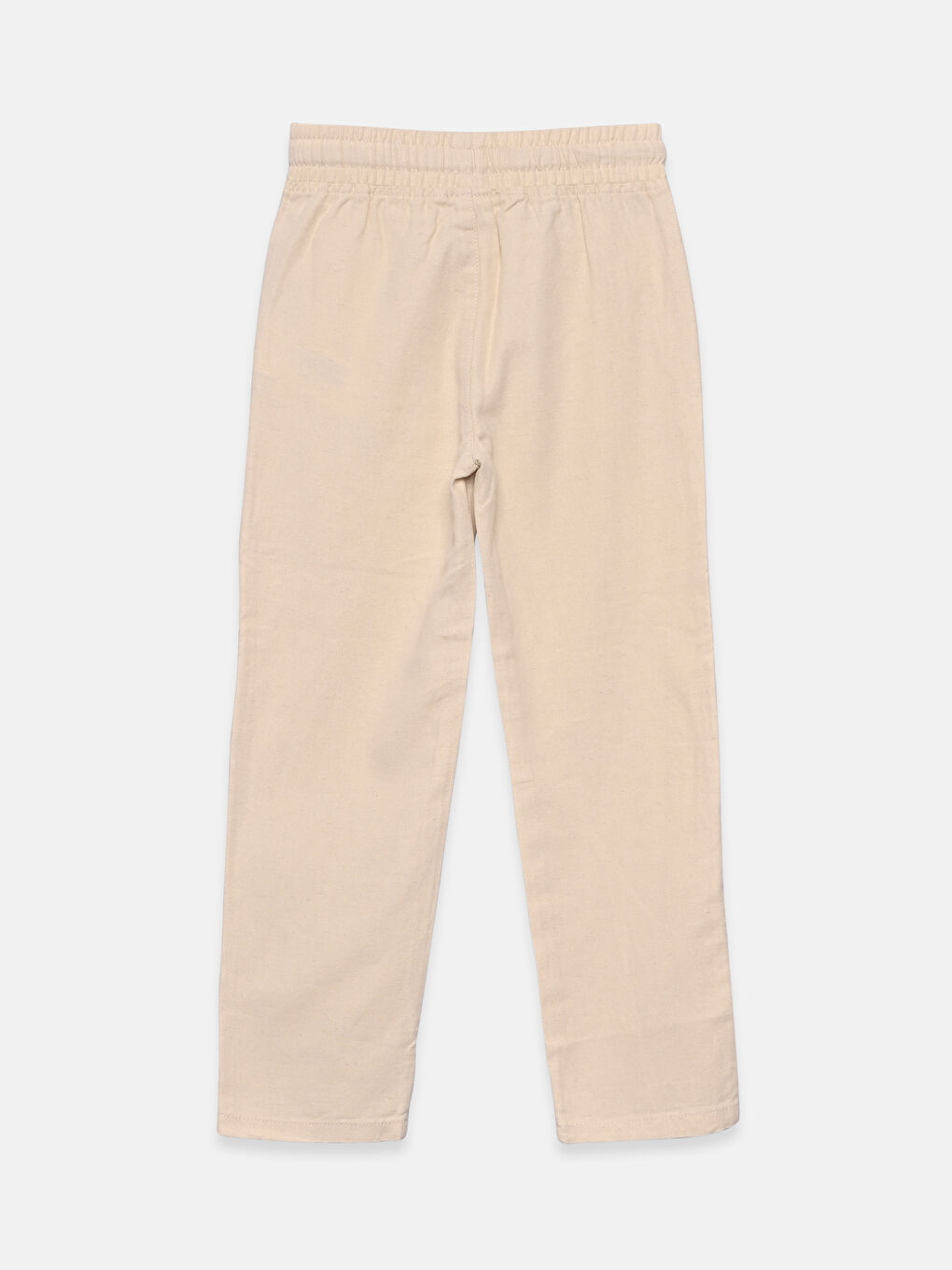 Beli Lastikli Keten Karışımlı Erkek Çocuk Pantolon-1