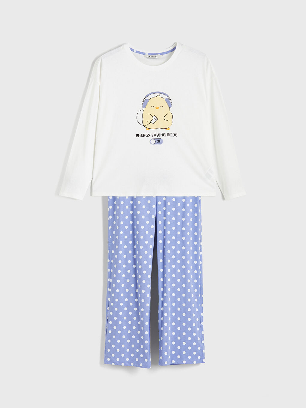 LCW Young Crew Neck Printed Women's Pyjama Set -W56357Z8-LSB