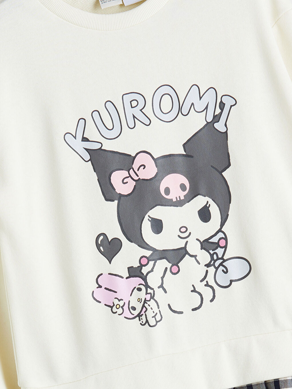LCW Kids Crew Neck Kuromi Printed Girls' Dress -W56375Z4-FDJ