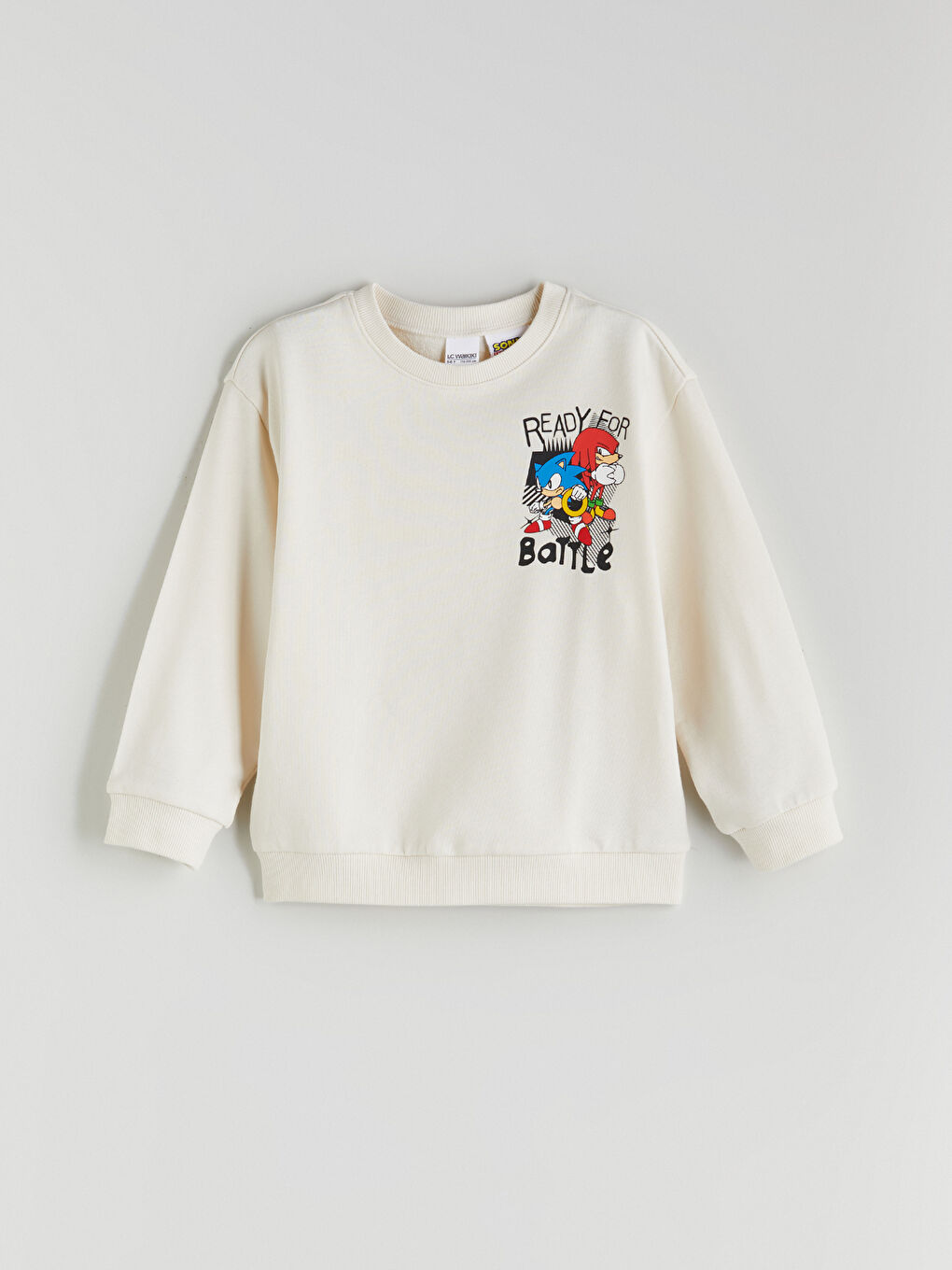 LCW Kids سويتشيرت أولاد مطبوع سونيك بكول مدور -W56386Z1-QVK