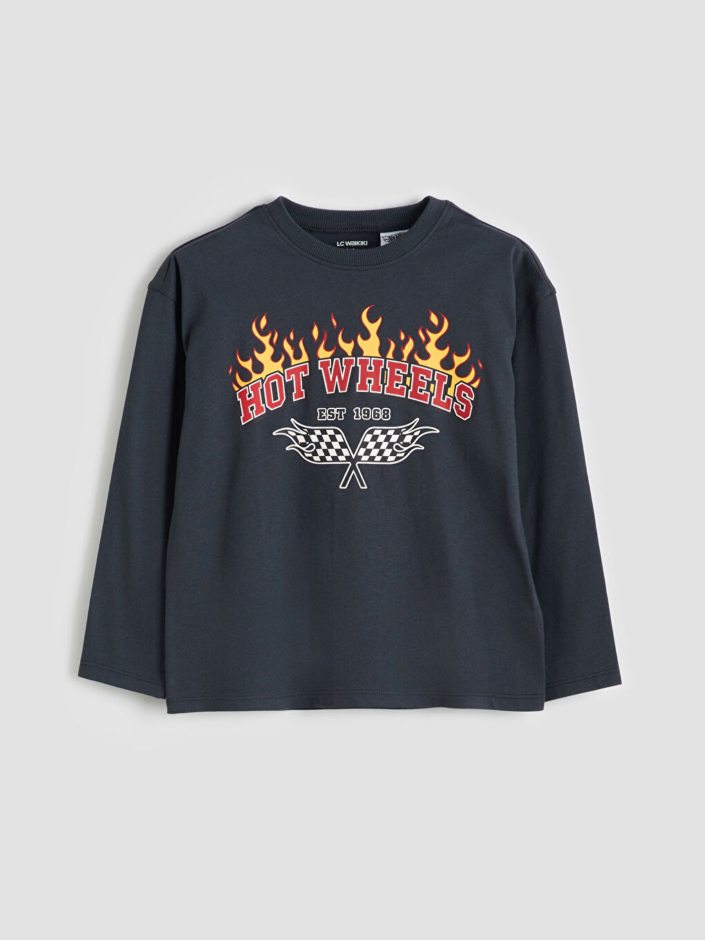 LCW Kids Crew Neck Hot Wheels Printed Boys' T-Shirt -W56389Z1-R4W