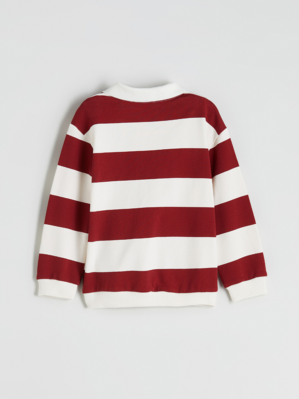 Bej Polo Yaka Erkek Çocuk Sweatshirt-2
