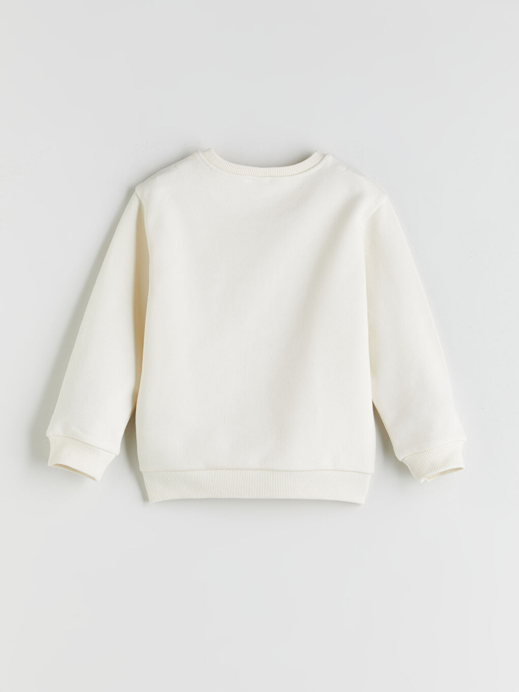 Bej Çizgili Erkek Çocuk Kalın Sweatshirt-1