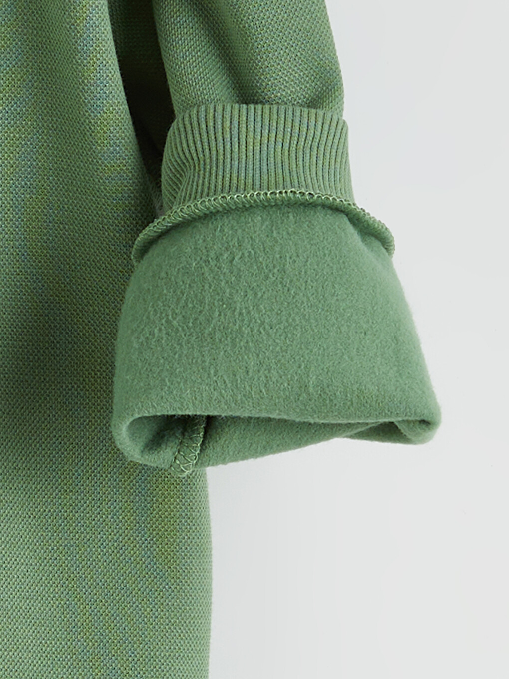 Yeşil Dik Yaka Erkek Çocuk Sweatshirt-1