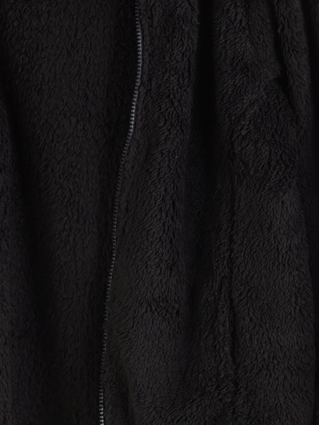 Siyah Kapüşonlu Pelüş Kız Çocuk Fermuarlı Sweatshirt-3