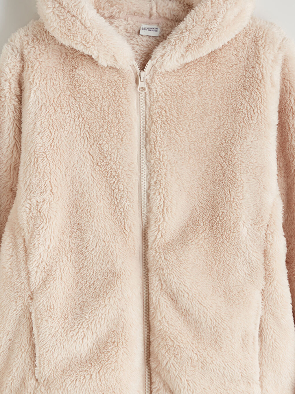 Hooded Plush Girls' Zip-Up Sweatshirt-1