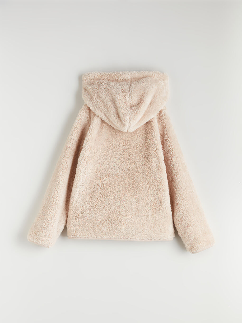 Hooded Plush Girls' Zip-Up Sweatshirt-3