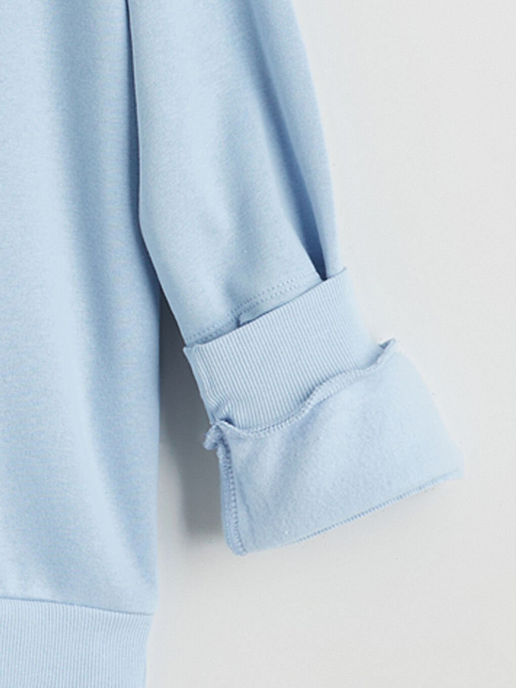 Плътен суитчър с поло яка за момичета-2