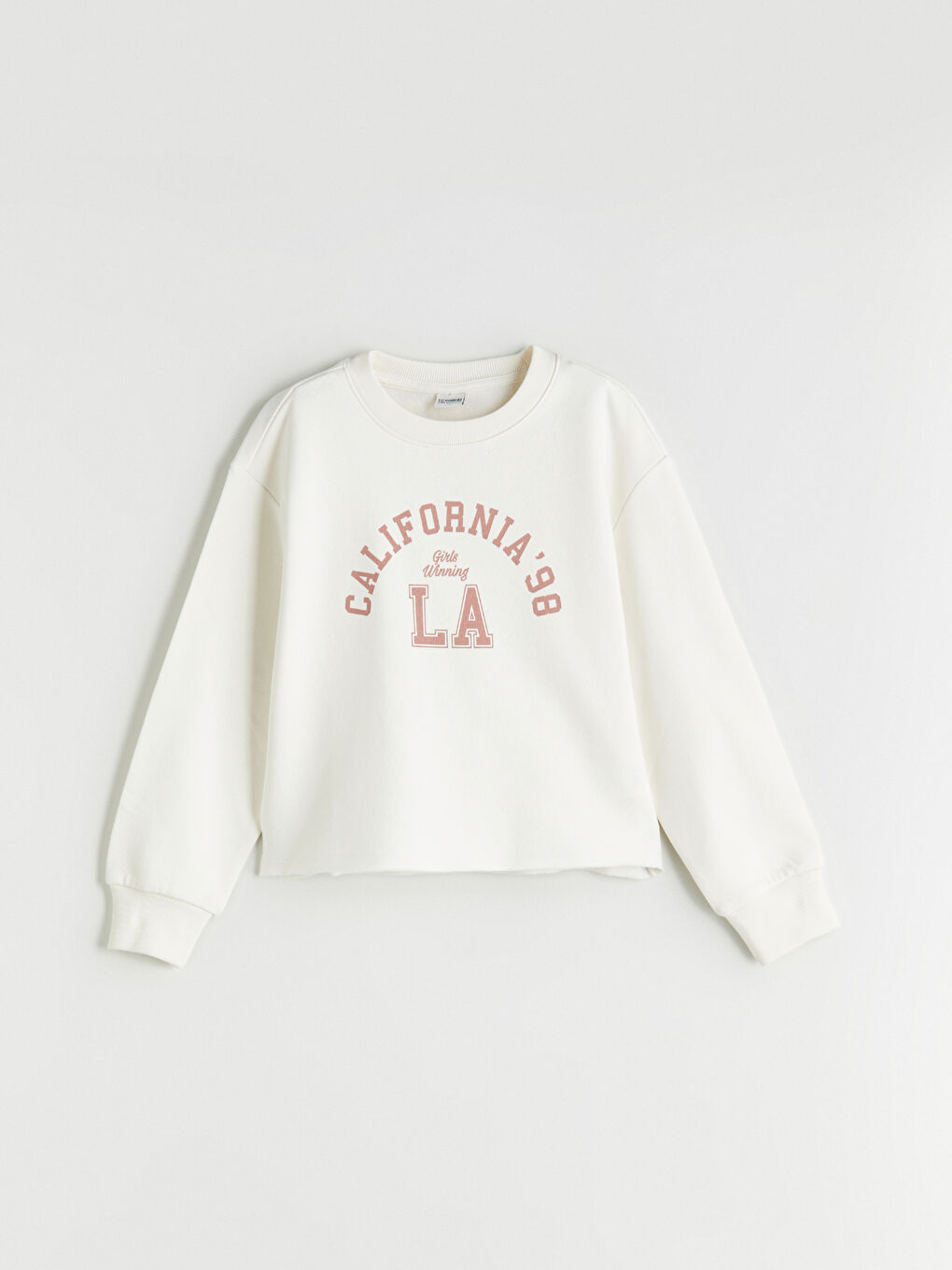 LCW Kids Crew Neck Printed Girls' Sweatshirt -W56430Z4-FES