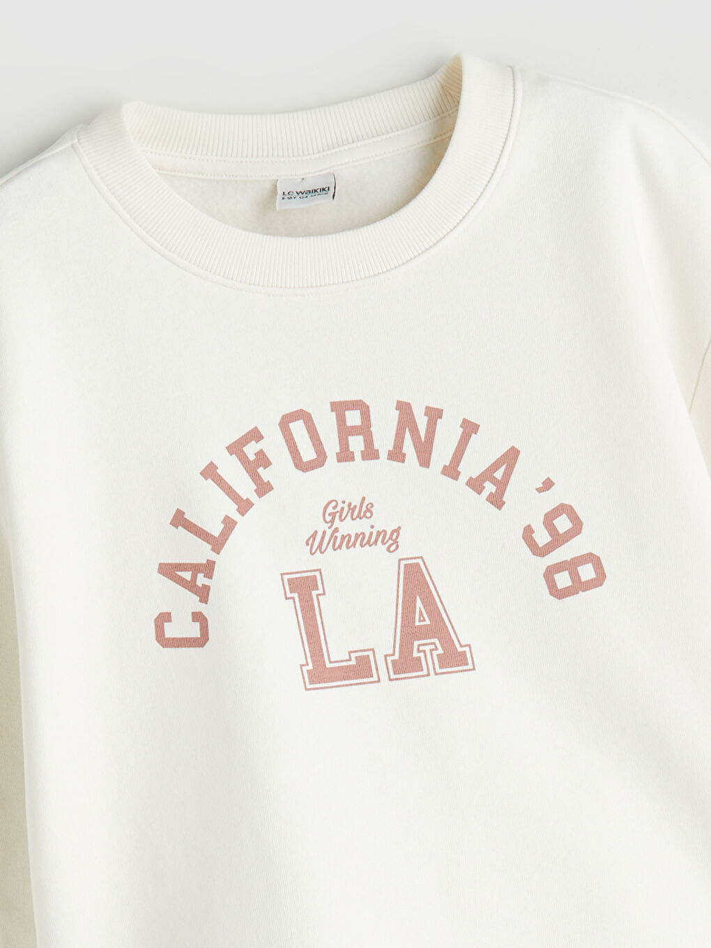 LCW Kids Crew Neck Printed Girls' Sweatshirt -W56430Z4-FES