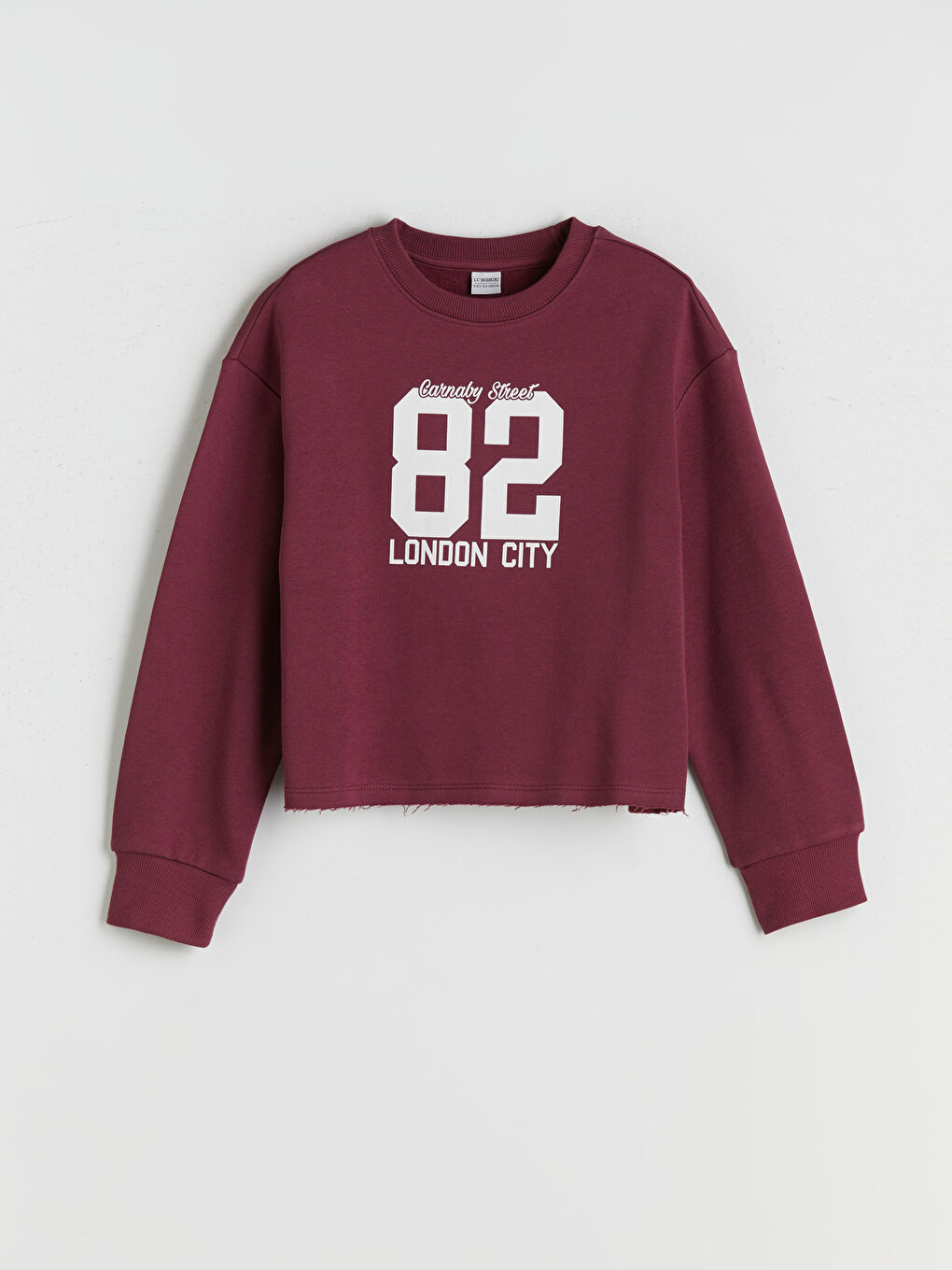 LCW Kids Crew Neck Printed Girls' Sweatshirt -W56430Z4-YNM