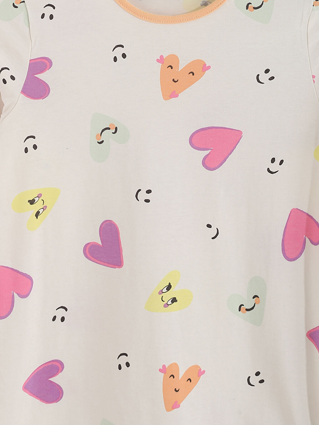 Crew Neck Girls' Pyjama Set-6
