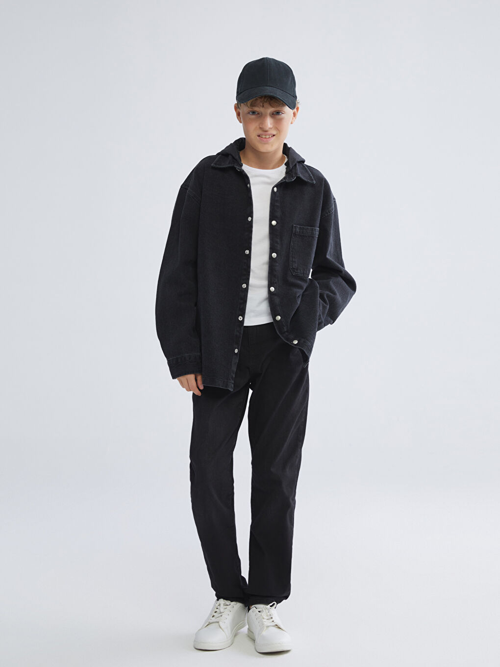 Chemise en Jean Basique pour Garçons-1