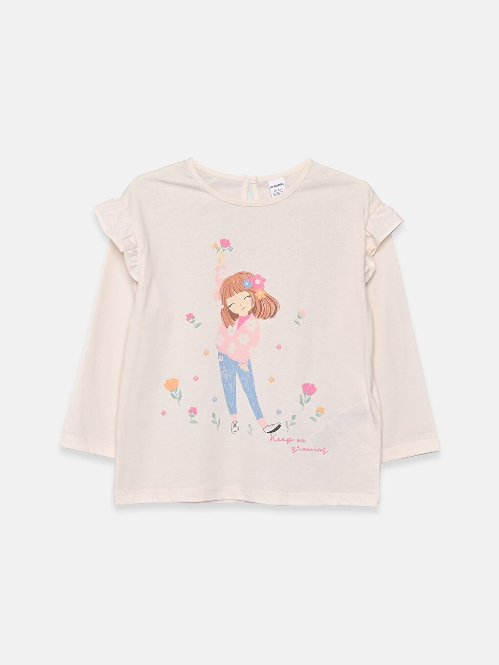 Crew Neck Long Sleeve Girls' T-Shirt 2-Pack-2