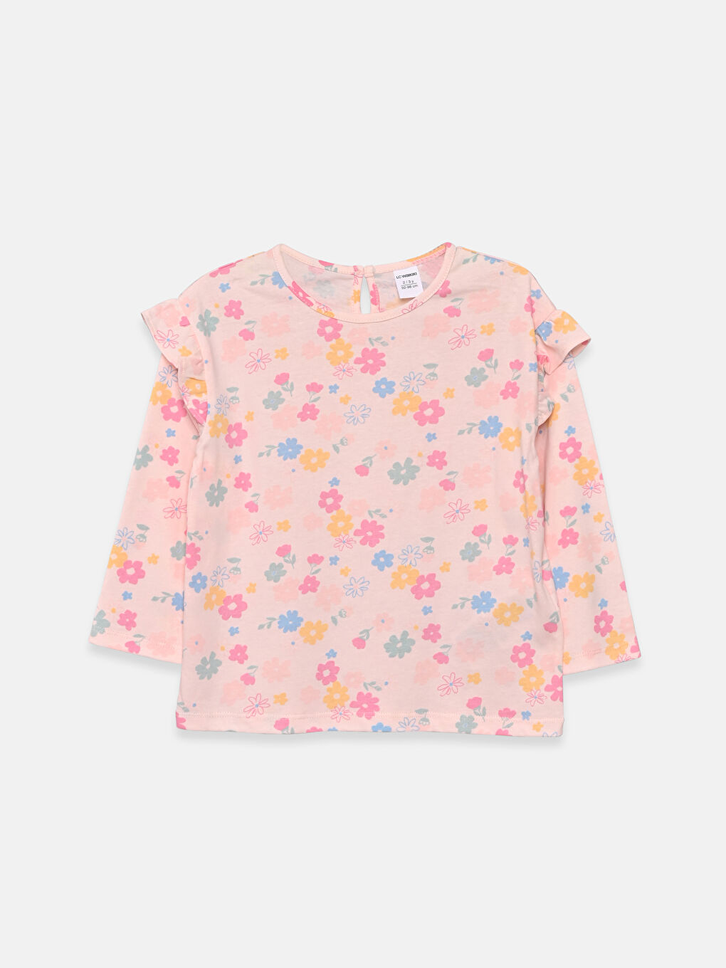 Crew Neck Long Sleeve Girls' T-Shirt 2-Pack-4