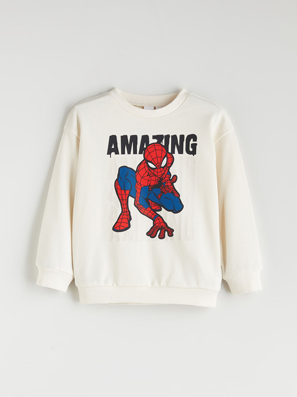 Crew Neck Spider-Man Printed Boys' Tracksuit Set-1