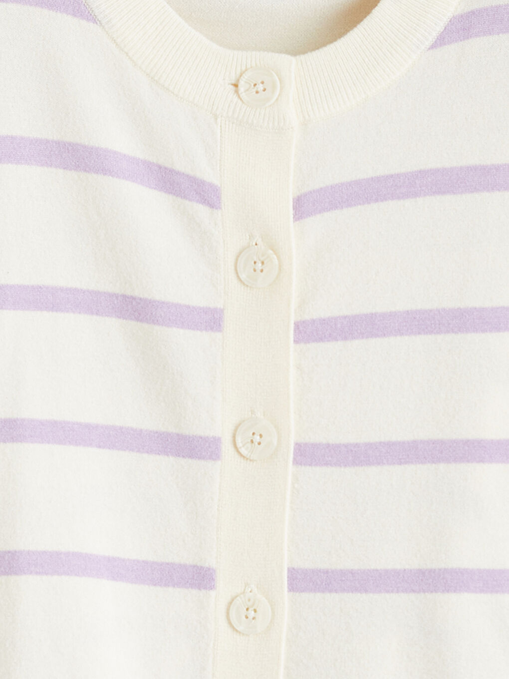 Crew Neck Girls Knitted Cardigan-1