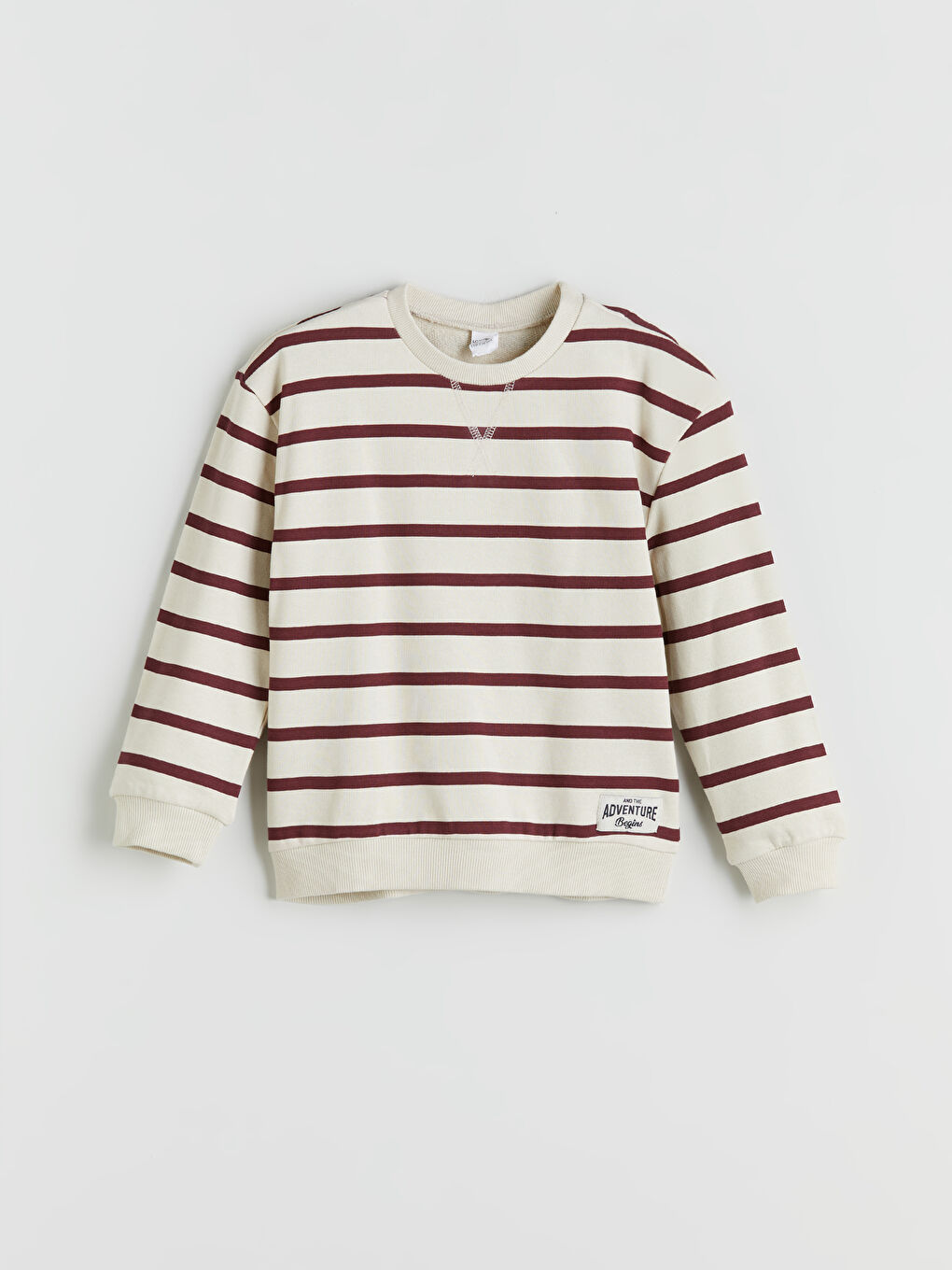 LCW Kids Crew Neck Striped Boys' Sweatshirt and Jogger Bottom 2 Pack -W56648Z1-LQA