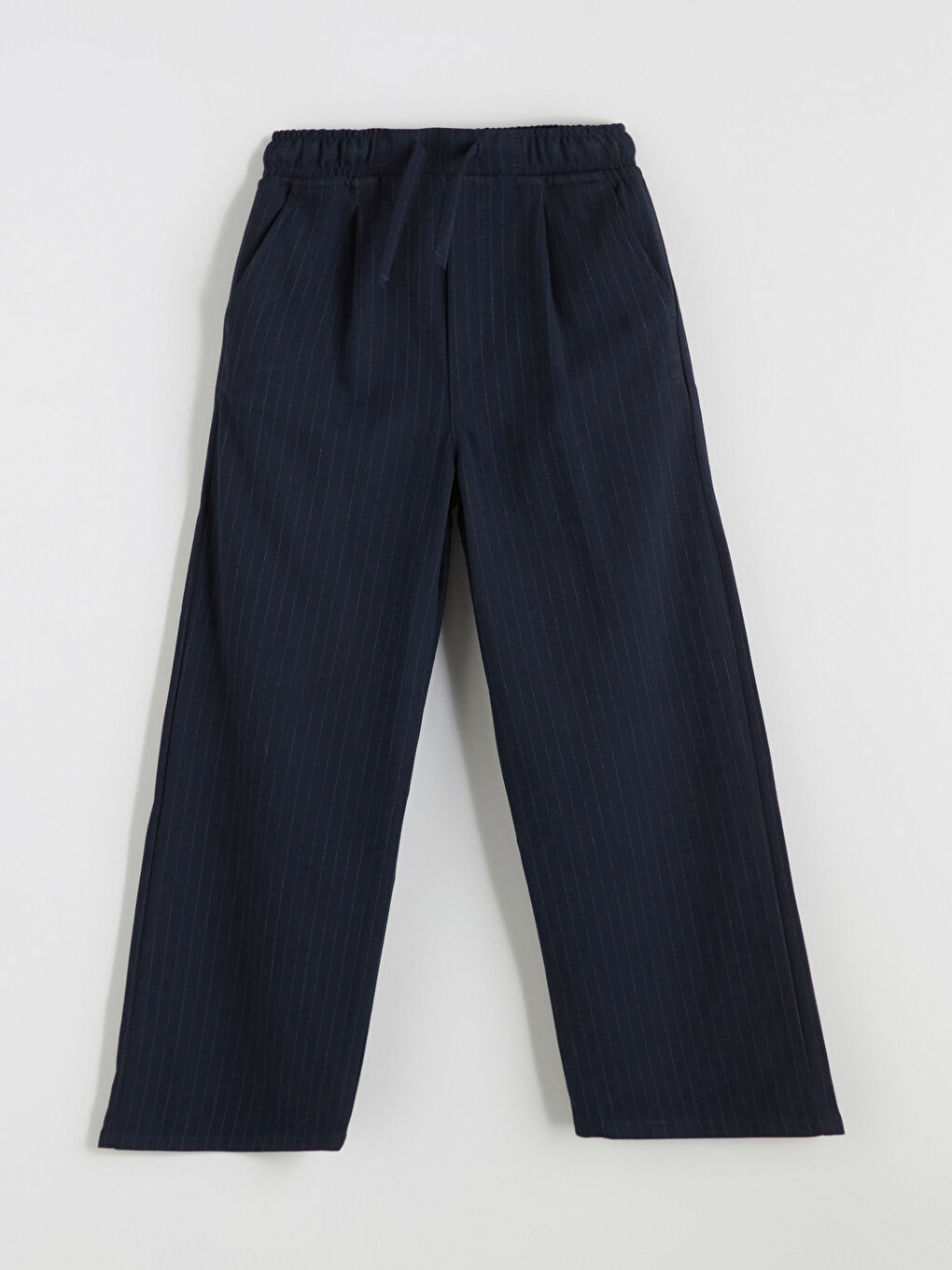 Lacivert Beli Lastikli Kız Çocuk Pantolon