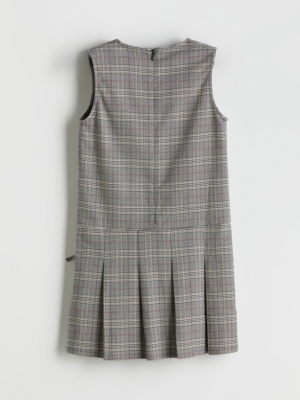 LCW Kids Crew Neck Plaid Girls' Dress -W56720Z4-LMK