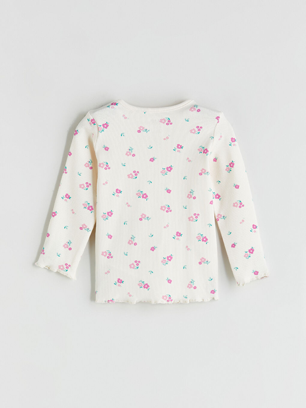 LCW baby Crew Neck Floral Baby Girls' Pyjama Set -W56733Z1-LRA