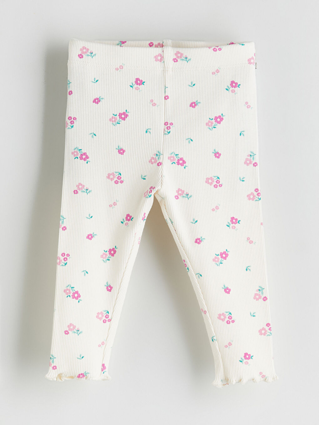 LCW baby Crew Neck Floral Baby Girls' Pyjama Set -W56733Z1-LRA