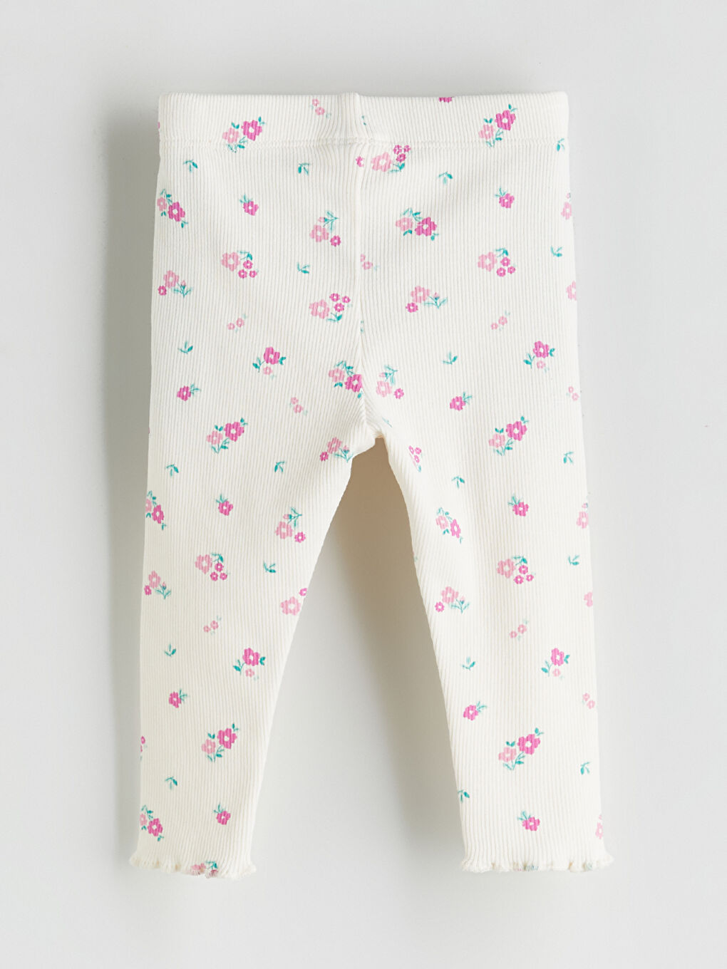 LCW baby Crew Neck Floral Baby Girls' Pyjama Set -W56733Z1-LRA