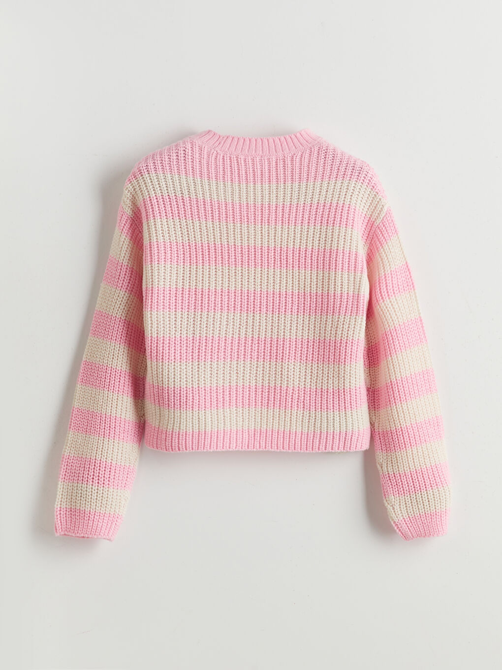 LCW Kids Crew Neck Knitted Girls' Knitwear Sweater -W56739Z4-LHP