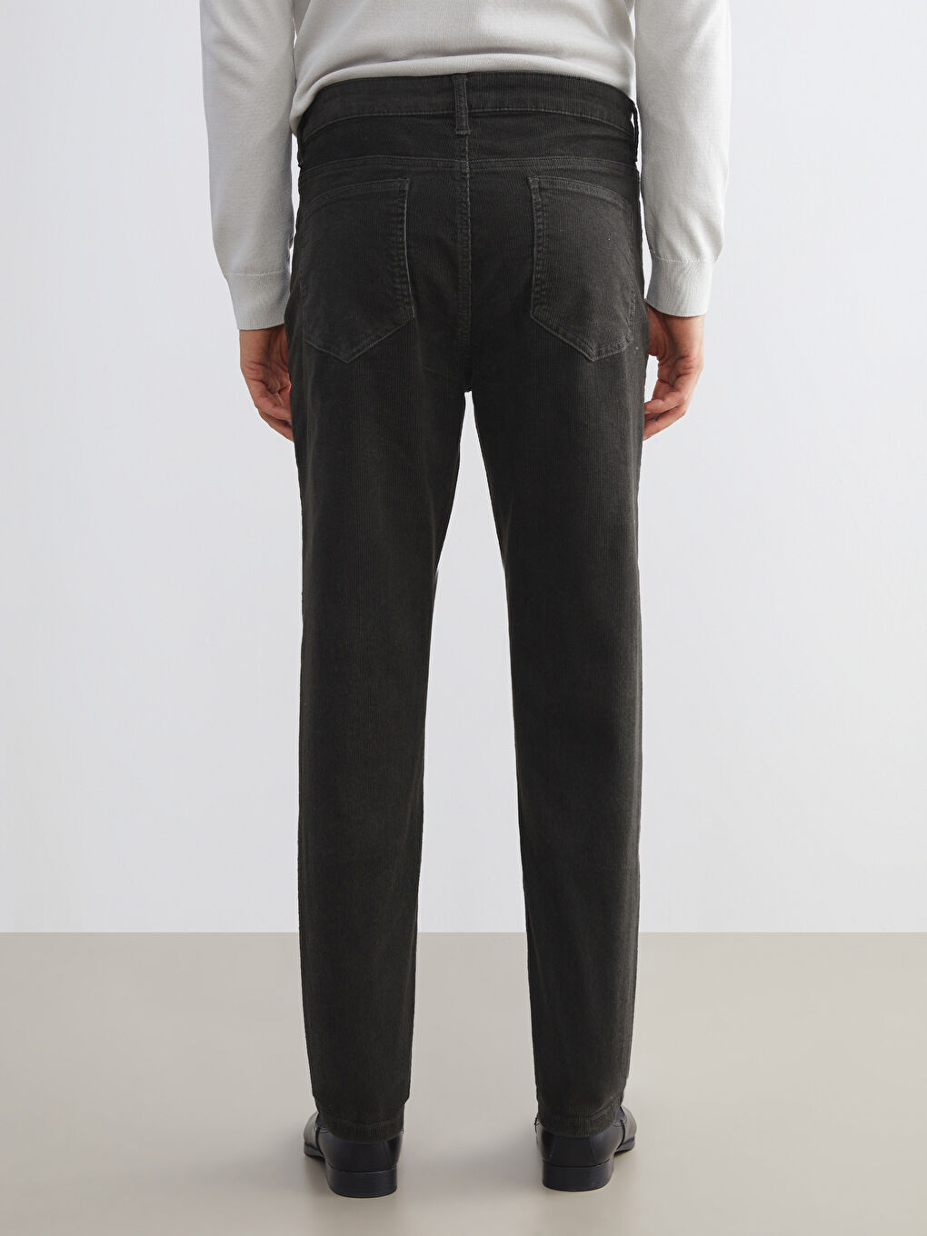 Standard Fit Velvet Men's Chino Trousers-3