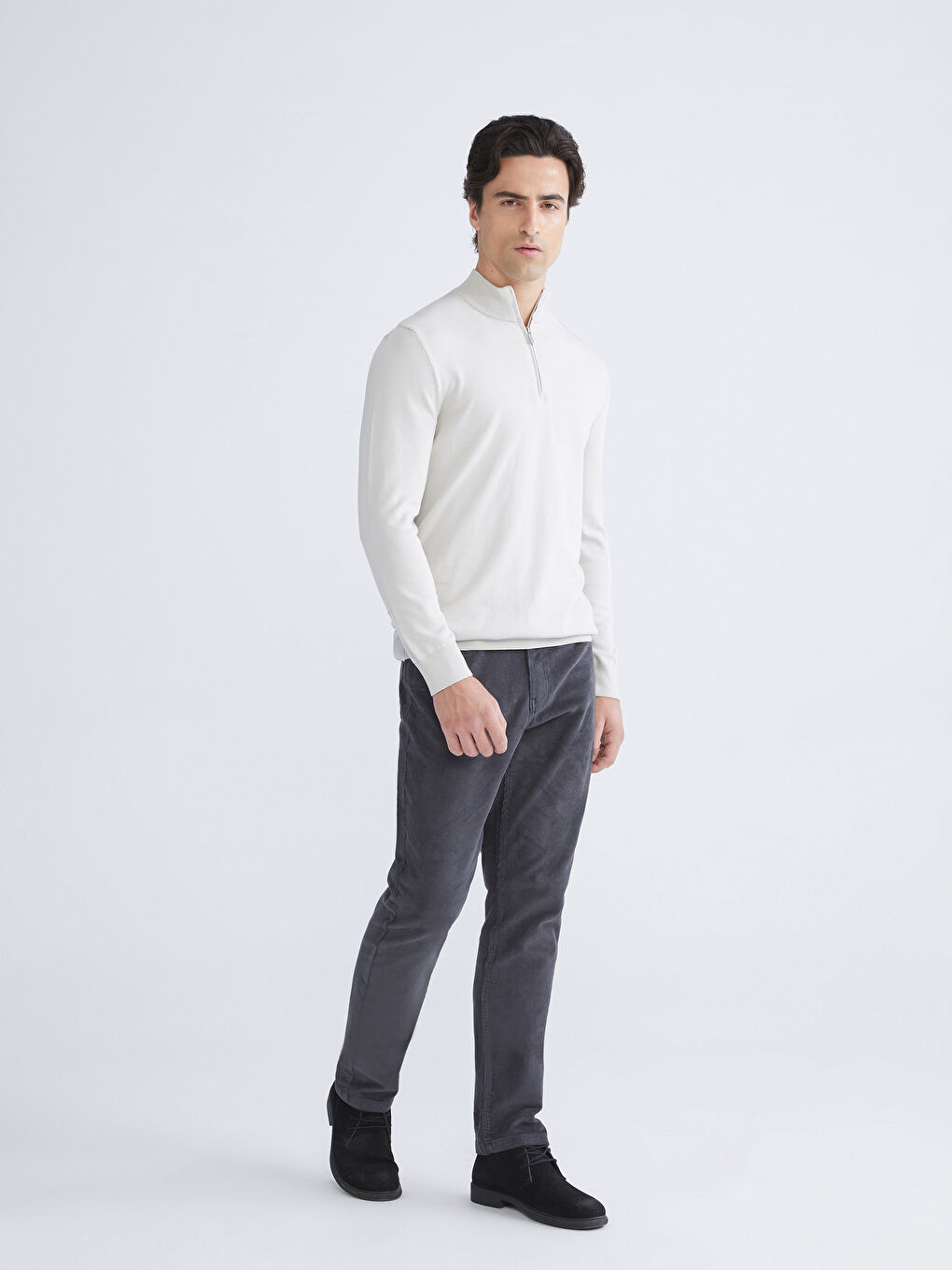 Standard Fit Velvet Men's Chino Trousers