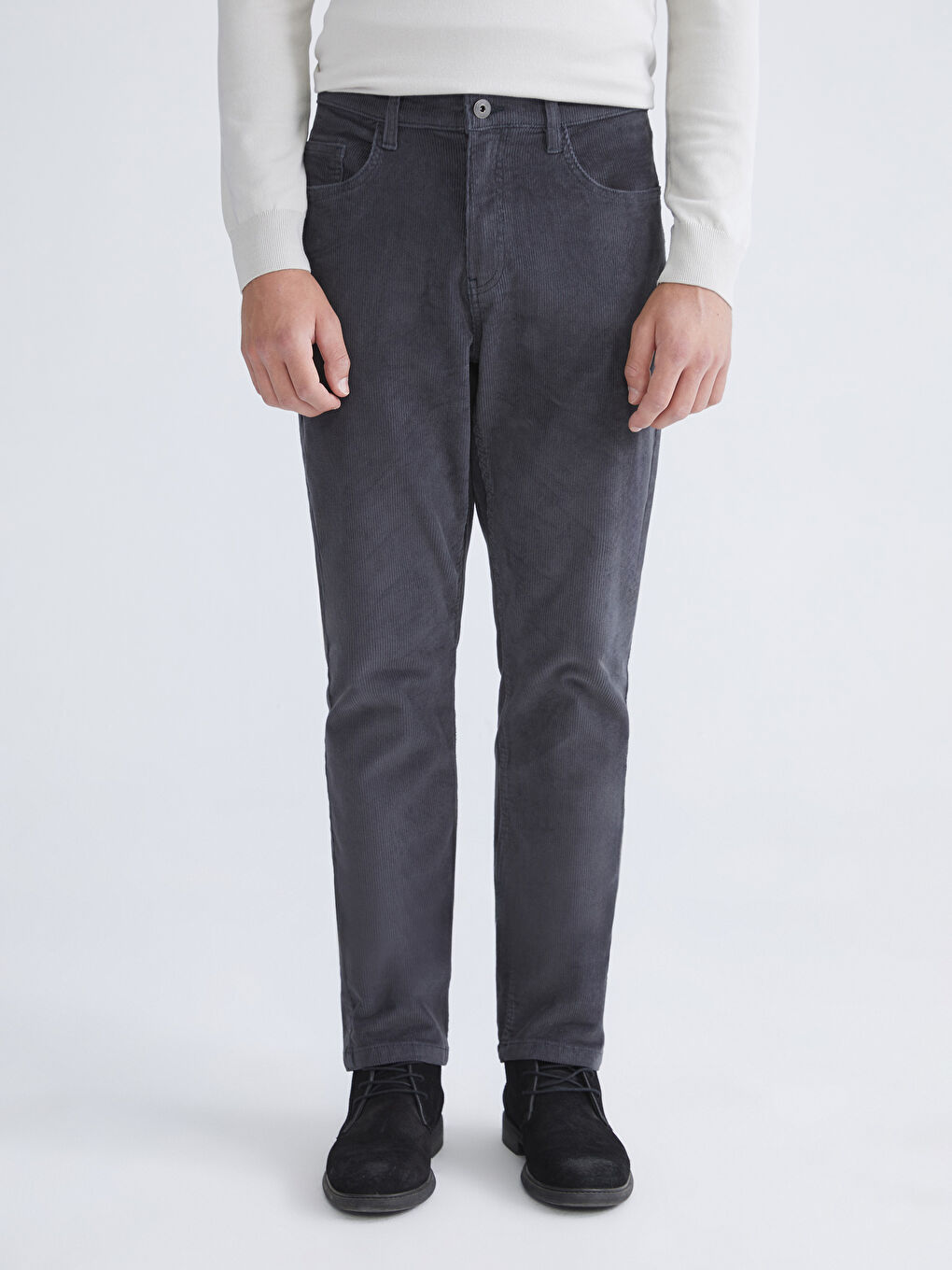 Standard Fit Velvet Men's Chino Trousers-1