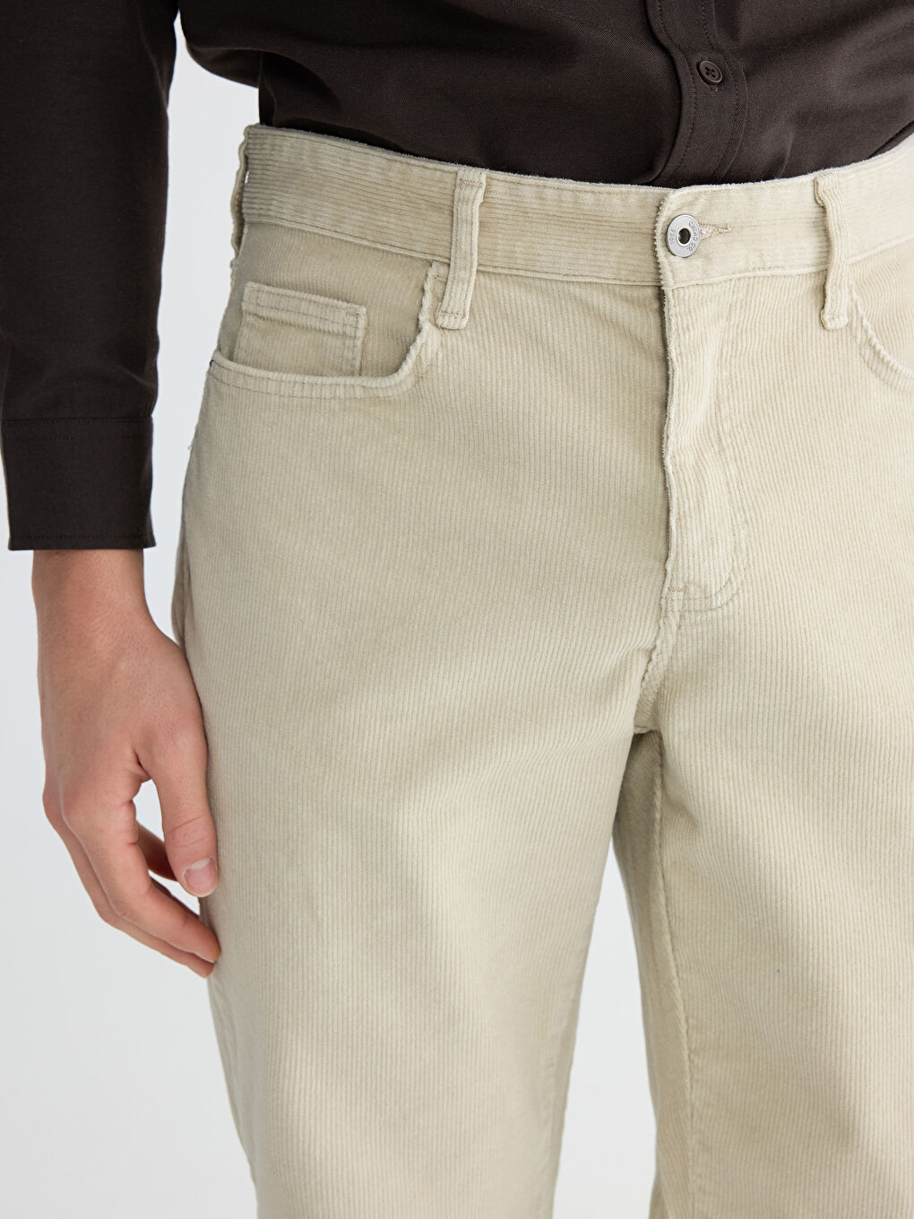 پانتۆڵی چینۆی مەخمەڵ - فیتی ئاسایی - بۆ پیاوان-2