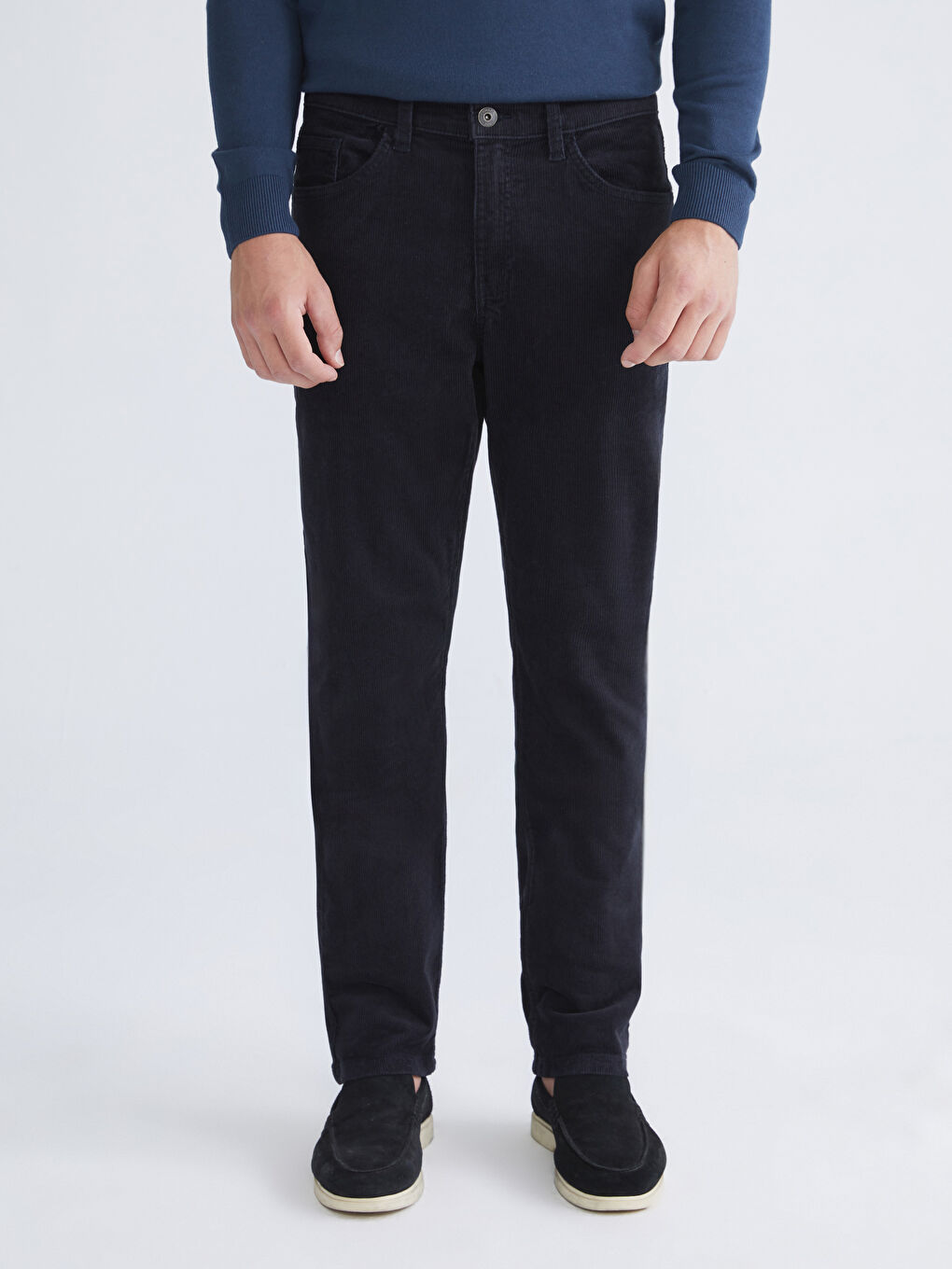 Standard Fit Velvet Men's Chino Trousers-1