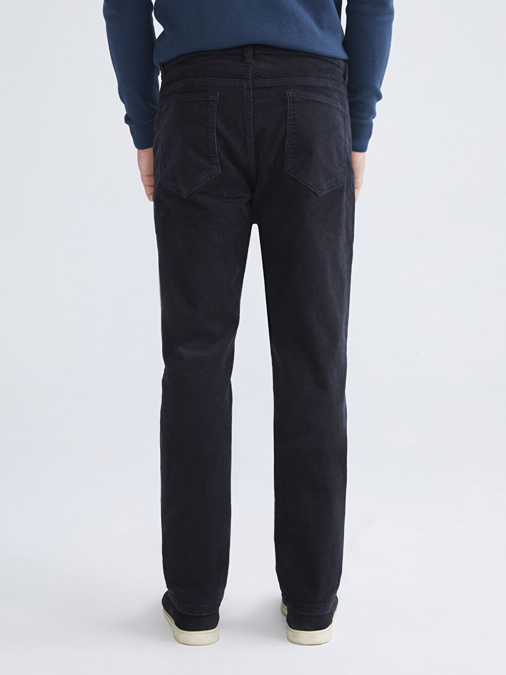 Standard Fit Velvet Men's Chino Trousers-3
