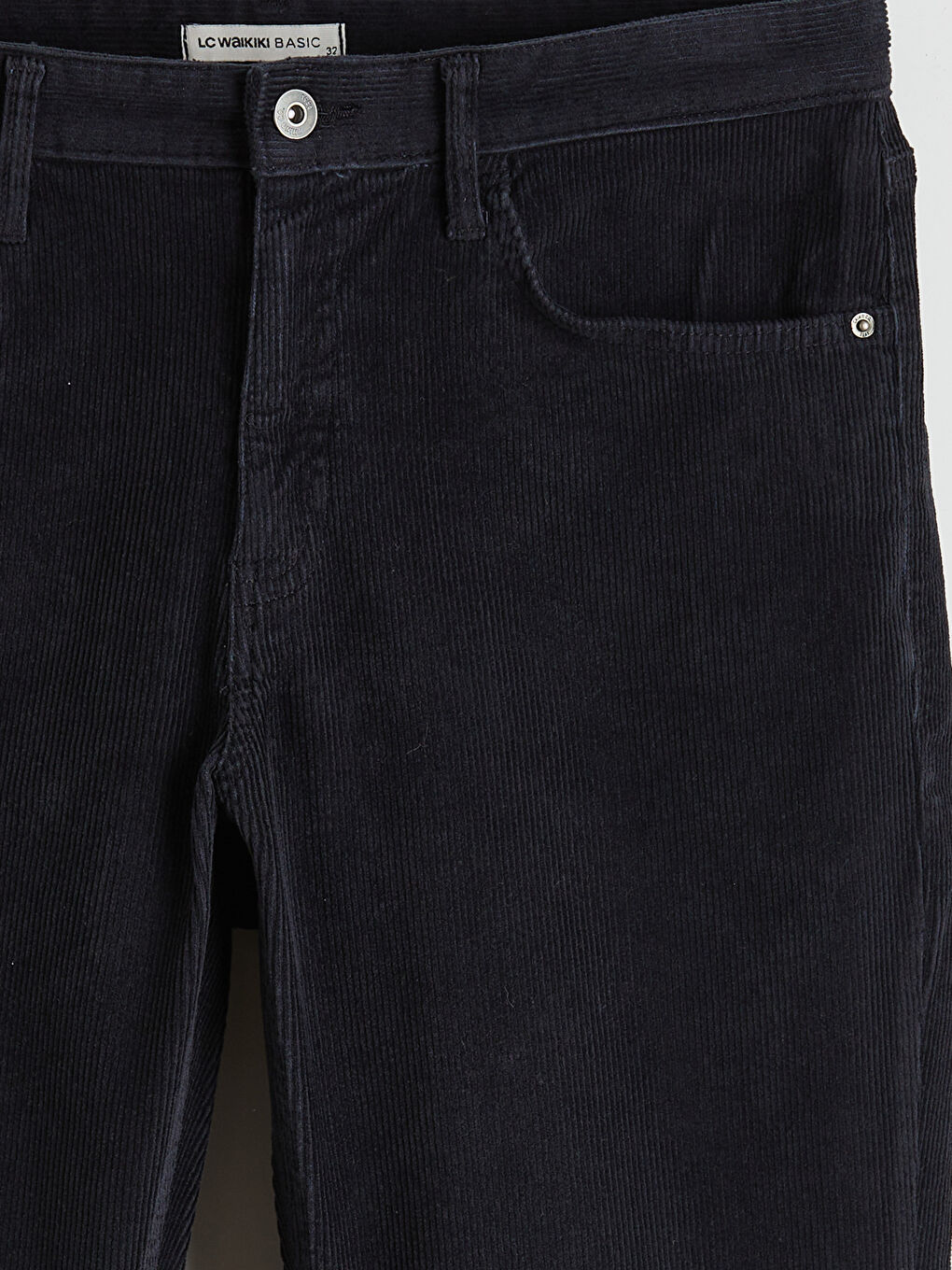 Lacivert Standart Kalıp Kadife Erkek Chino Pantolon-6