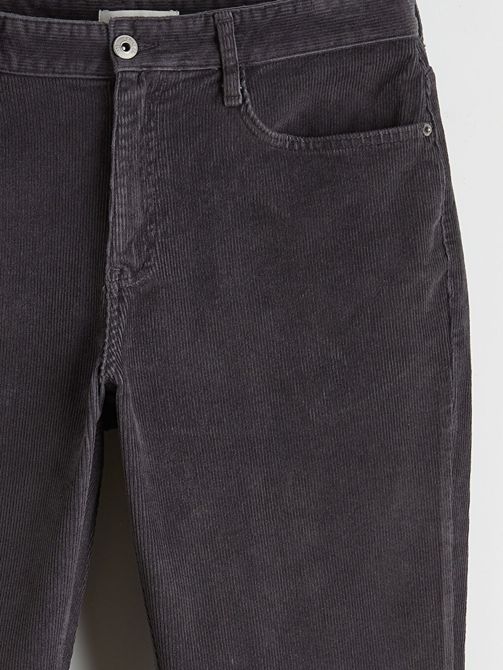 Antrasit Standart Kalıp Kadife Erkek Chino Pantolon-6