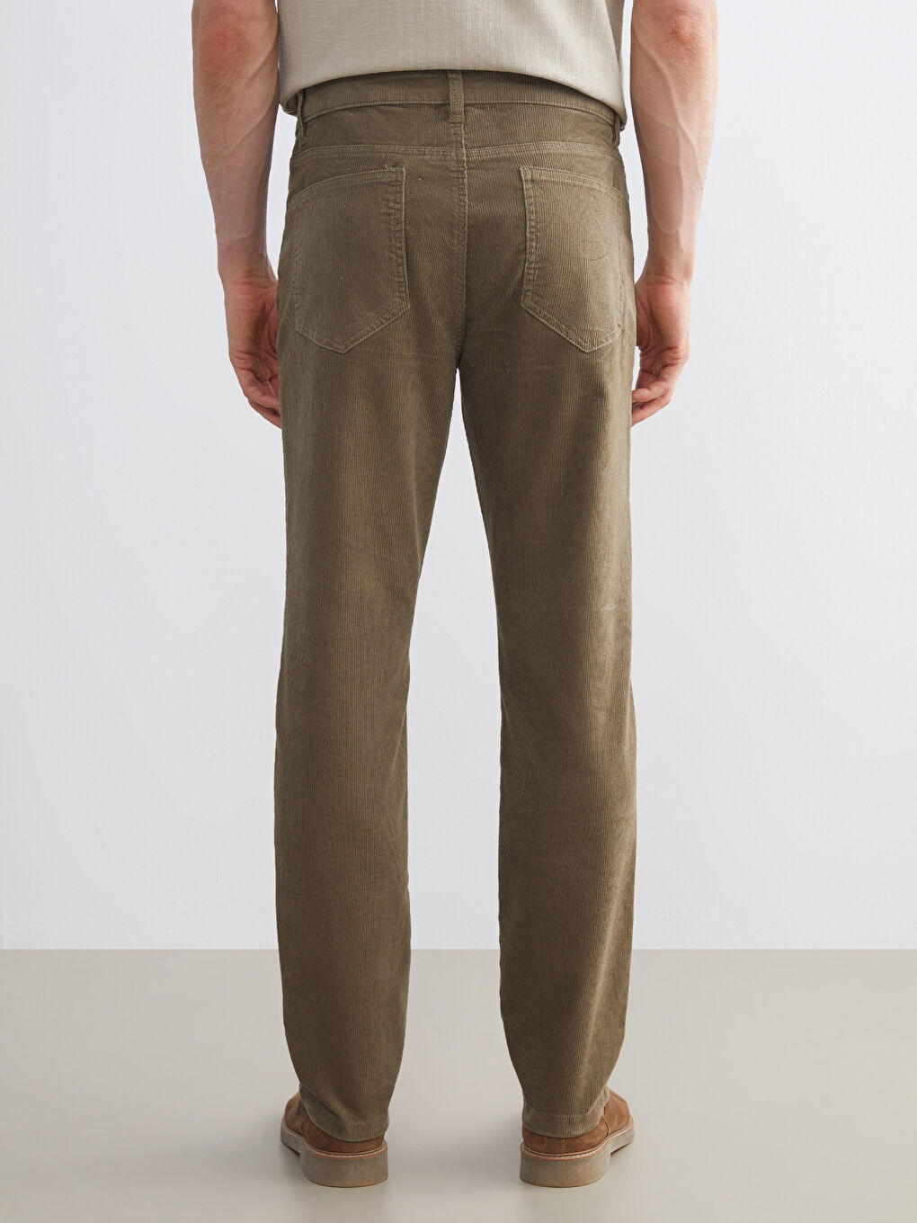 Standard Fit Velvet Men's Chino Trousers-3