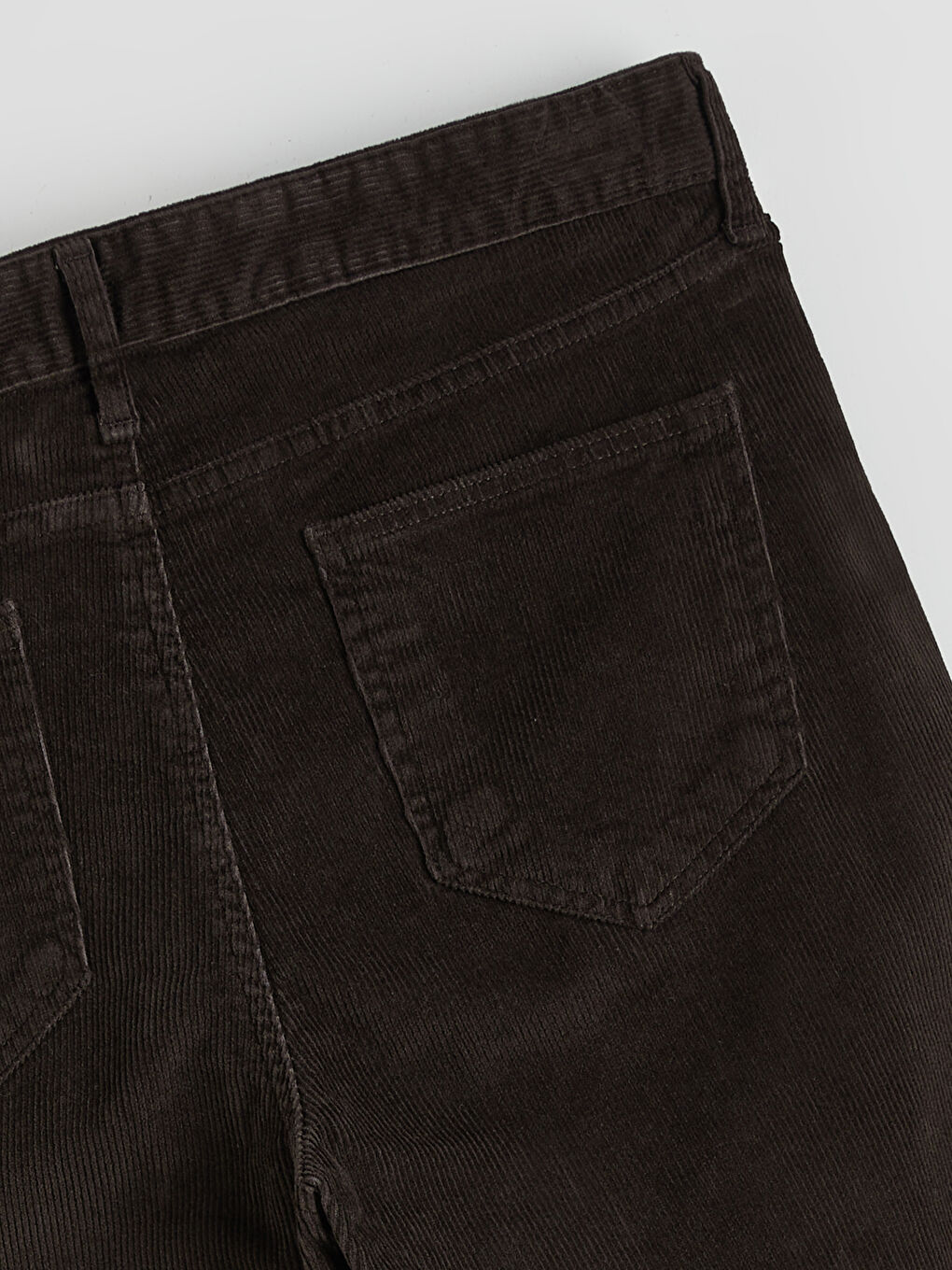 Kahverengi Standart Kalıp Kadife Erkek Chino Pantolon-5