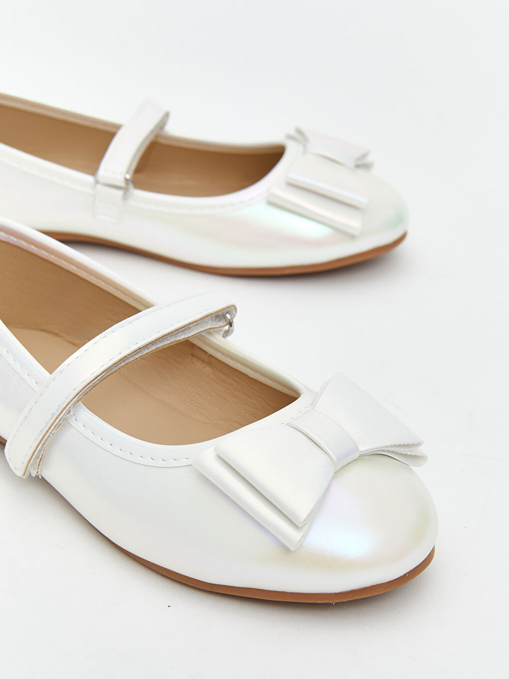 Bow Detailed Baby Girl Flats-2