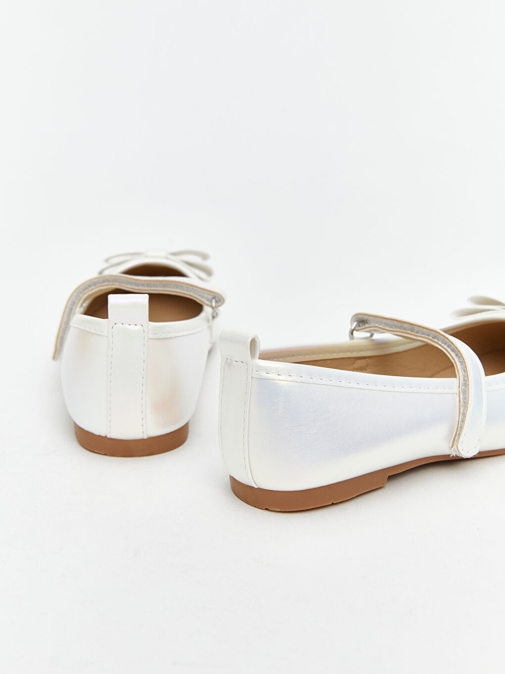 Bow Detailed Baby Girl Flats-4
