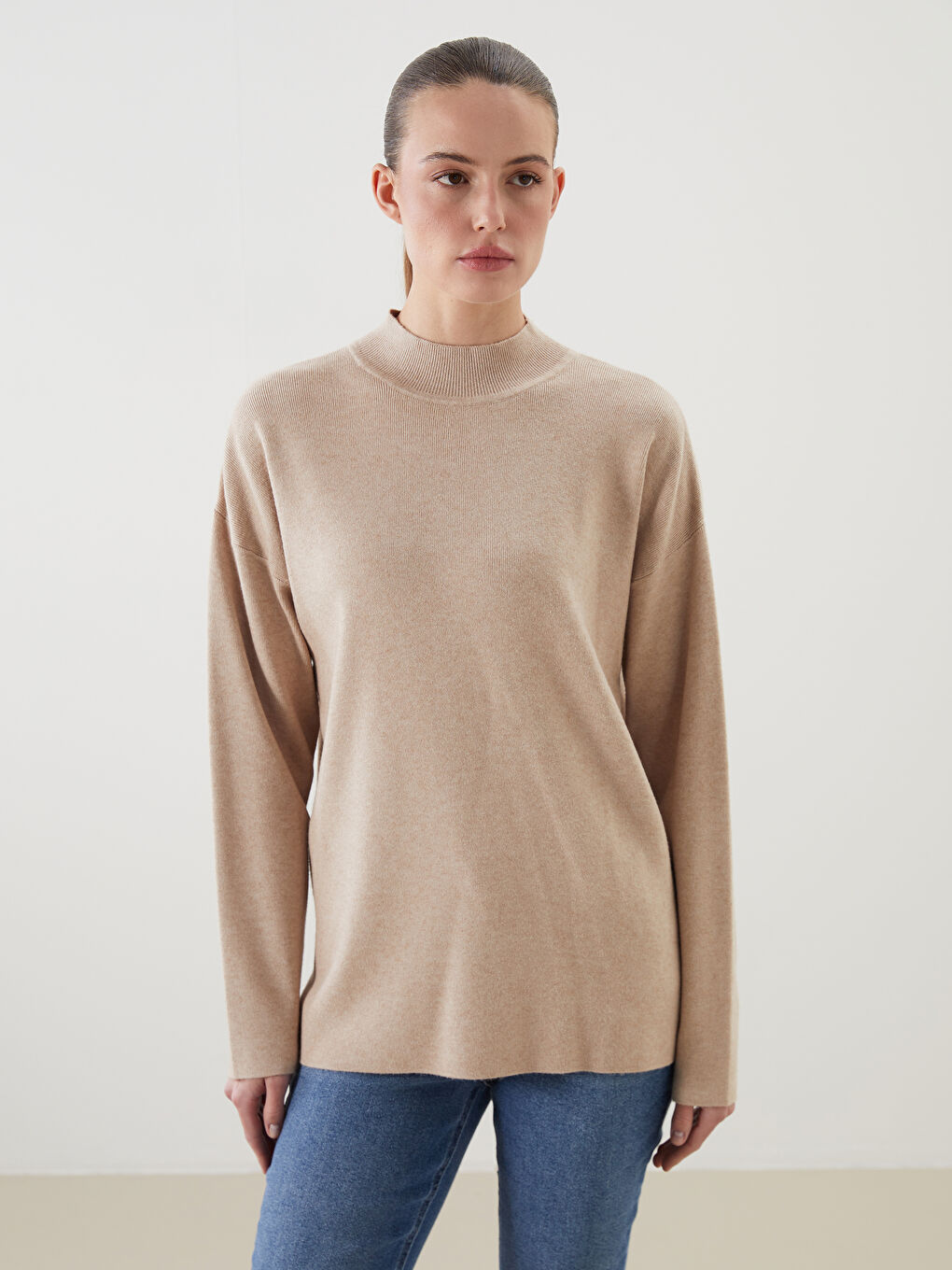 Half Turtleneck Women's Knitwear Sweater