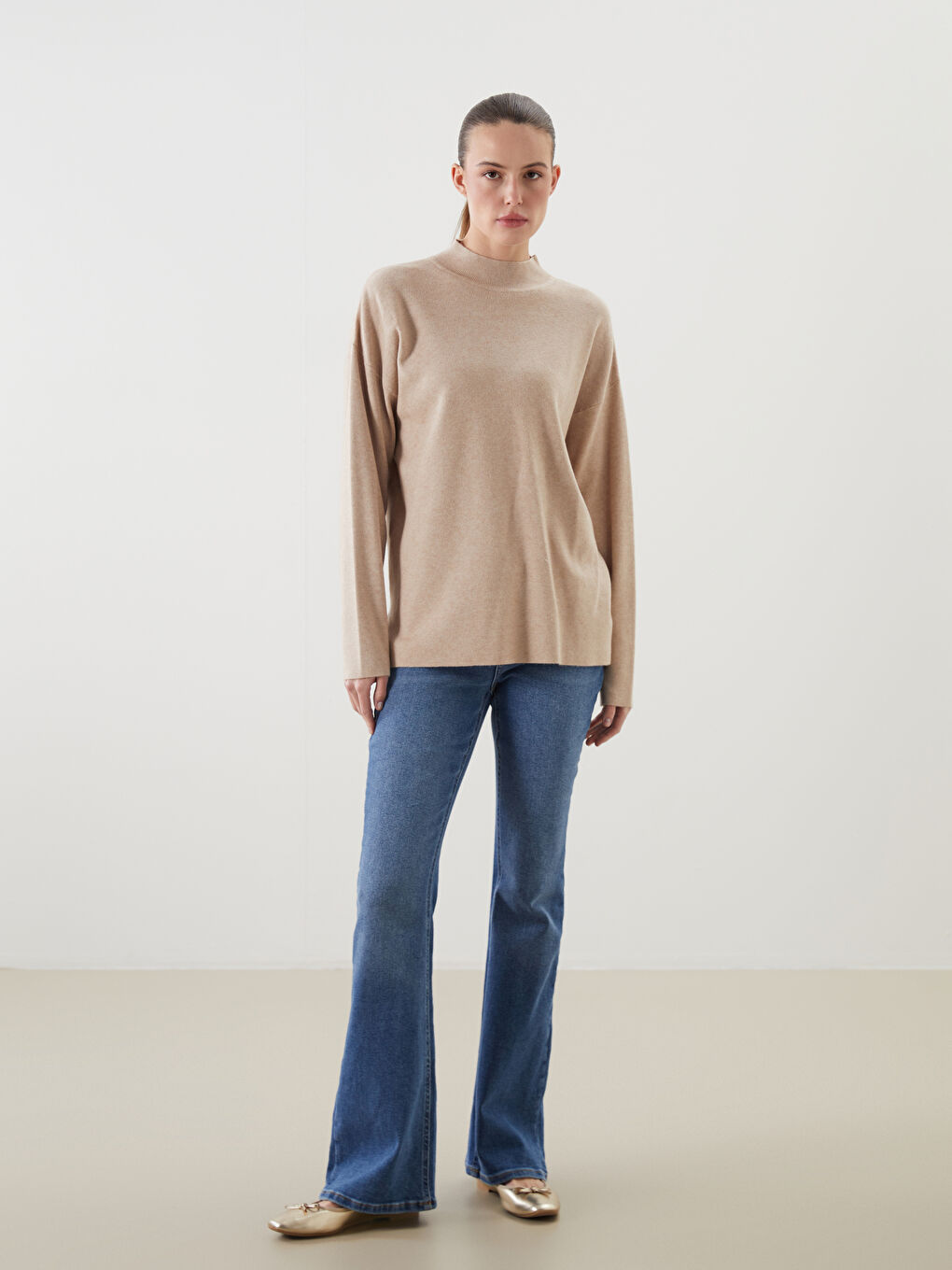 Half Turtleneck Women's Knitwear Sweater-1