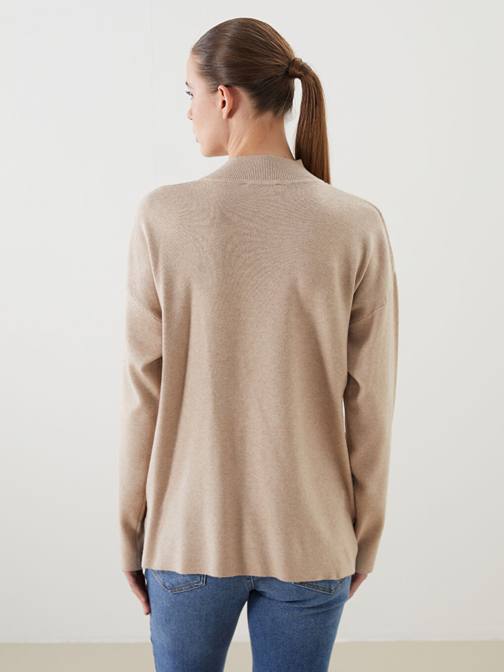 Half Turtleneck Women's Knitwear Sweater-3